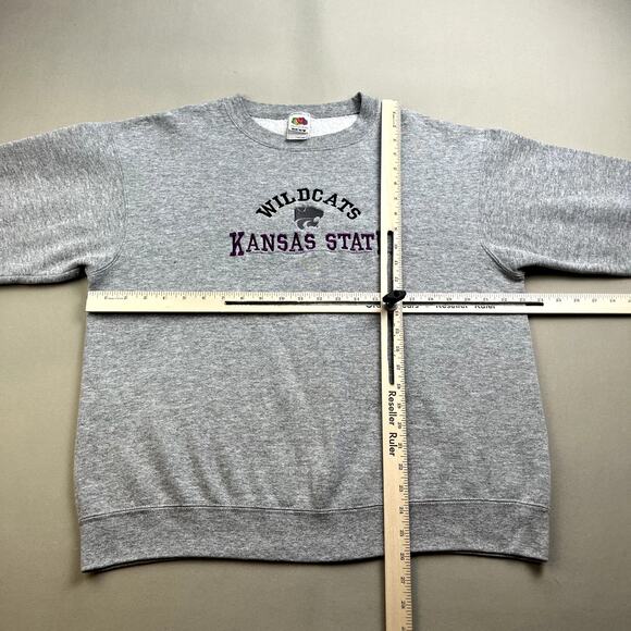 Vintage Kansas State University Sweatshirt Adult Medium Gray KSU Wildcat College - Picture 8 of 11